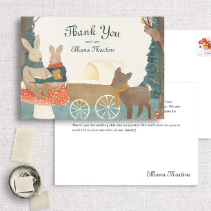 Storybook Woodland Friends Baby Shower Thank You Card