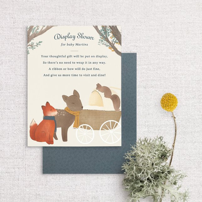 Storybook Woodland Friends Display Shower  Enclosure Card (Creator Uploaded)