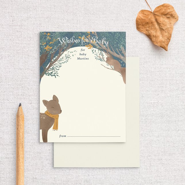 Storybook Woodland Friends Wishes for Baby Advice Card (Creator Uploaded)