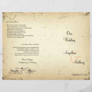Storyline Formal Wedding Program