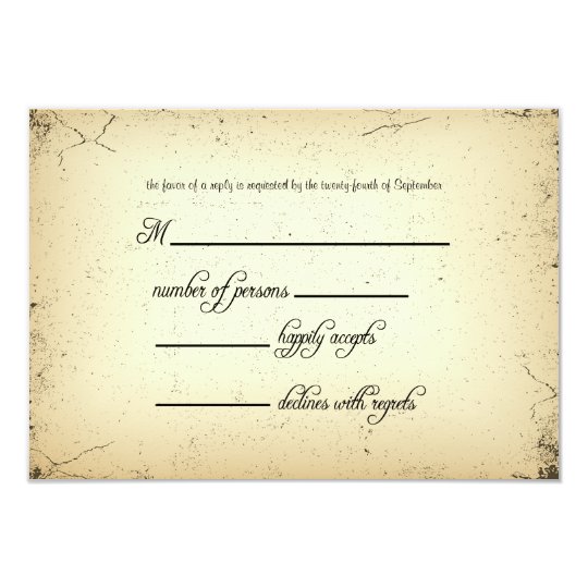 Storyline Wedding RSVP Response Card