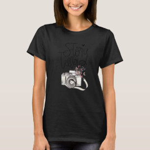 Storyteller Photographer Vintage Camera With Flowe T-Shirt