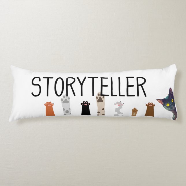 Storyteller's Comfort: Cat Paw Ed Body Pillow (Front)