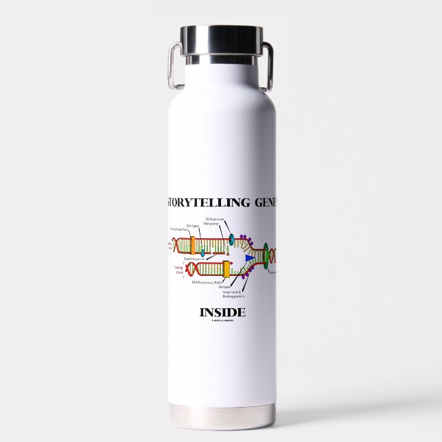 Storytelling Genes Inside DNA Replication Water Bottle (Front)