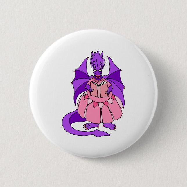 Storytime Dragon 6 Cm Round Badge (Front)