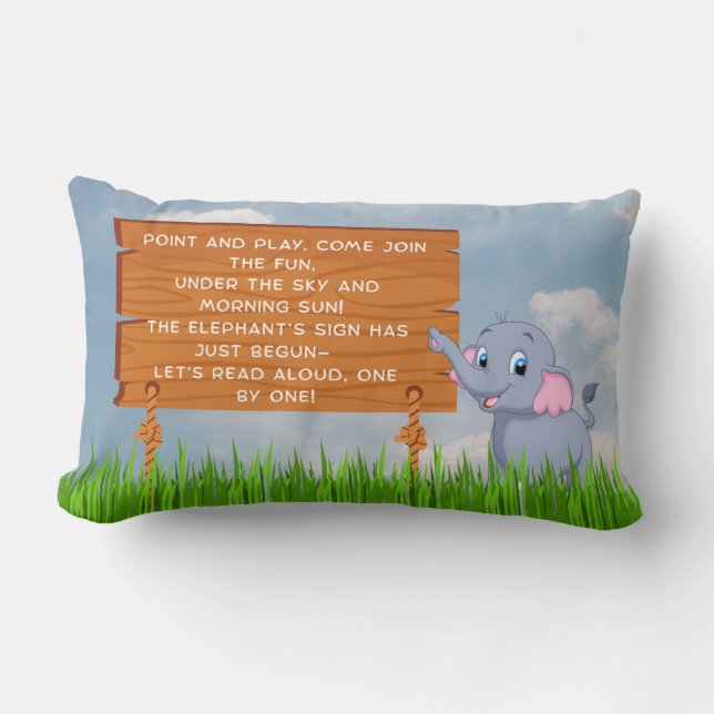 Storytime Safari Lumbar Cushion (Front)