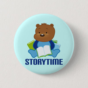 STORYTIME TEDDYBEAR 6 CM ROUND BADGE