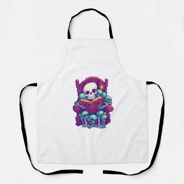 Storytime with Bones � Funny Bedtime Skeleton Apron (Front)