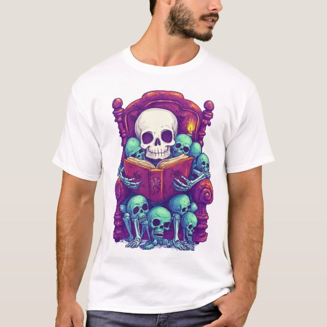 Storytime with Bones � Funny Bedtime Skeleton T-Shirt (Front)