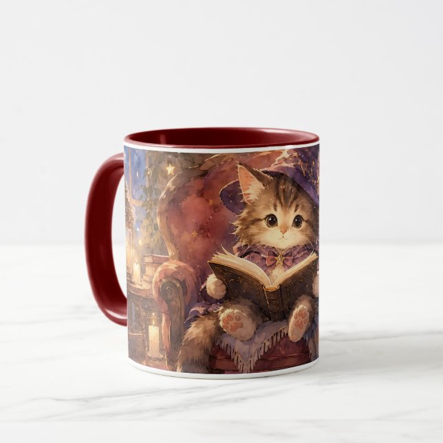 Storytime Wizard Kitten Mug (Front Left)