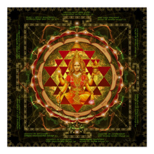 Stotram on Devi Lakshmi - Shri Yantra- Mahalakshmi Poster