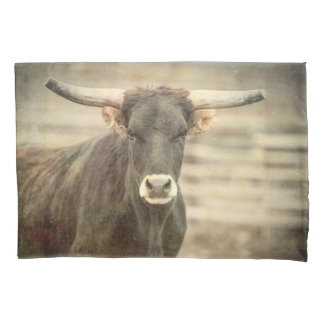 STOUT LONGHORN STEER PILLOWCASE