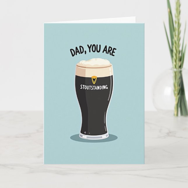 Stoutstanding Dad Illustration Card (Front)