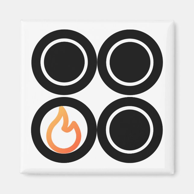 Stove Knob Front Left Burner Control Label Magnet (Front)