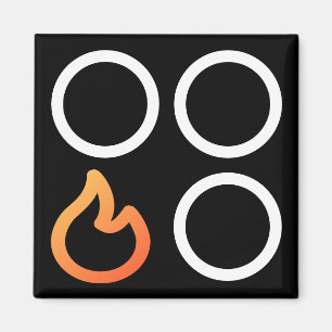 Stove Knob Front Left Burner Label Magnet