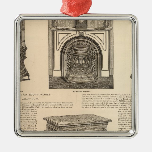 Stove Works, Albany, New York Metal Ornament (Front)