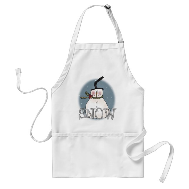 Stovepipe Hat Snowman Standard Apron (Front)