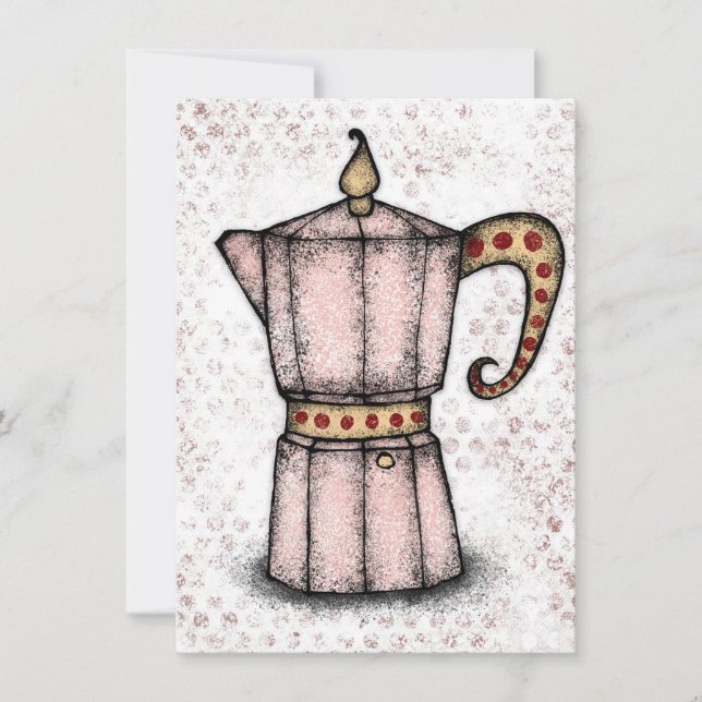 Stovetop Espresso Maker Greeting Card (Front)