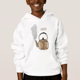 Stovetop or hob kettle cartoon illustration