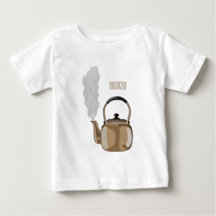 Stovetop or hob kettle cartoon illustration baby T-Shirt