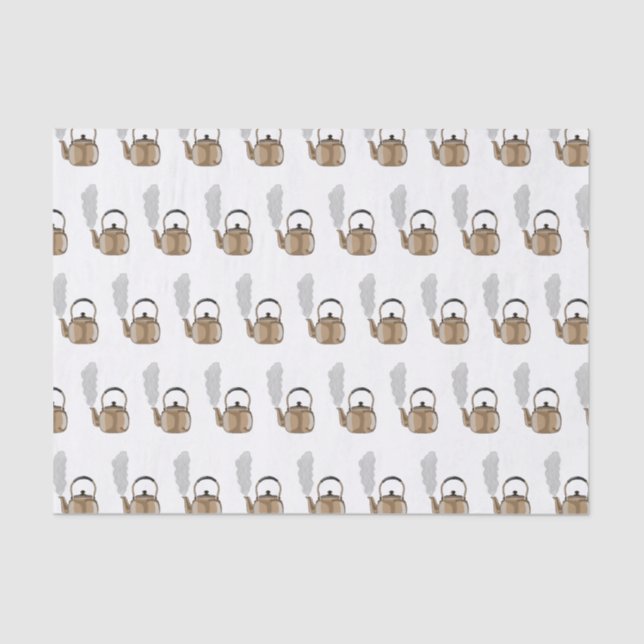 Stovetop or hob kettle cartoon illustration  tissue paper (Front)