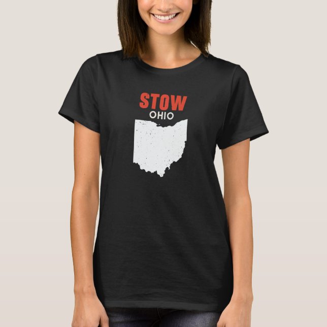 STOW Ohio USA State America Travel Ohioan   T-Shirt (Front)