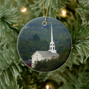 Stowe Community Church Round Ornament