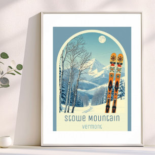 Stowe Mountain Vermont ski resort Poster