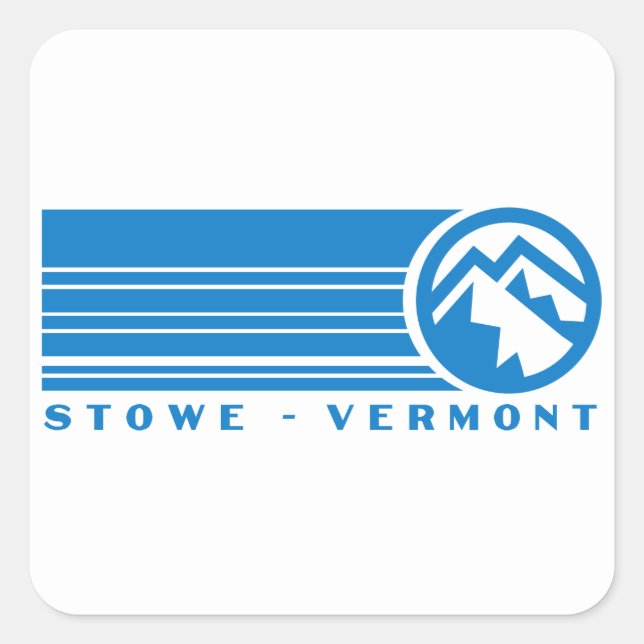 Stowe Mountain Vermont Square Sticker (Front)