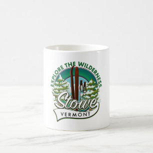 Stowe Vermont ,Explore the Wilderness ski poster. Coffee Mug
