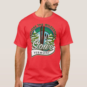 Stowe Vermont explore the Wilderness ski T-Shirt
