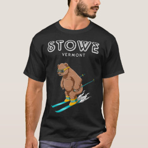 Stowe Vermont Funny Ski Grizzly  T-Shirt