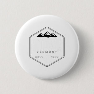 Stowe Vermont Graphic Vintage Snowboarding T  6 Cm Round Badge