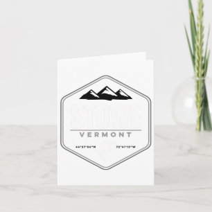Stowe Vermont Graphic Vintage Snowboarding T Card