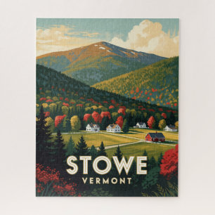 Stowe Vermont Green Mountain Landscape Jigsaw Puzzle