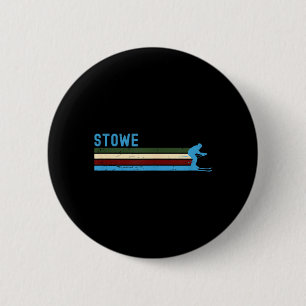 Stowe Vermont Retro Ski Mountain Vacation 6 Cm Round Badge