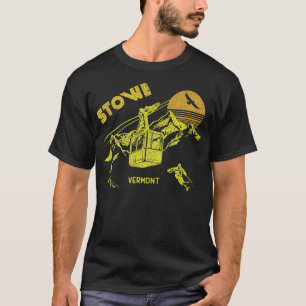 Stowe Vermont Retro Skiing T-Shirt