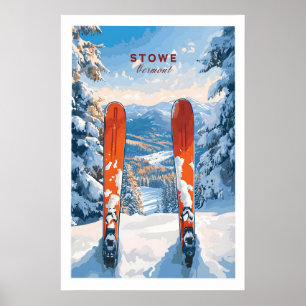 Stowe Vermont Ski Print 1