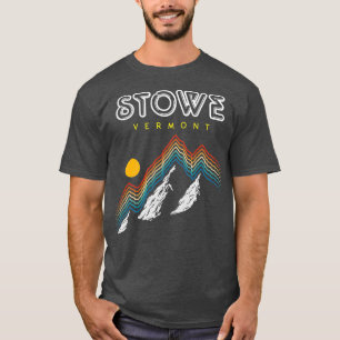Stowe Vermont   Ski Resort 1980s Retro T-Shirt