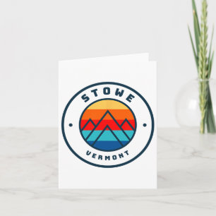 Stowe Vermont Skiing Snowboarding Ski Family Trip Card