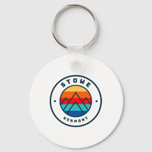 Stowe Vermont Skiing Snowboarding Ski Family Trip Key Ring