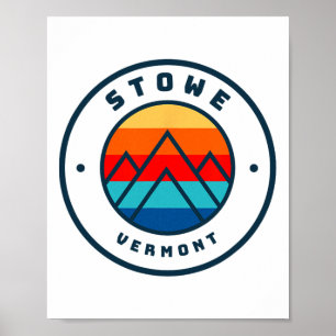 Stowe Vermont Skiing Snowboarding Ski Family Trip Poster