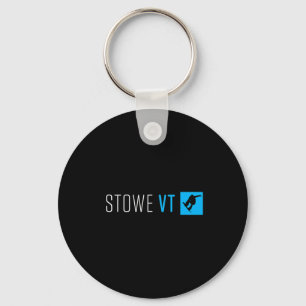 Stowe Vermont Snowboard Box Type Key Ring
