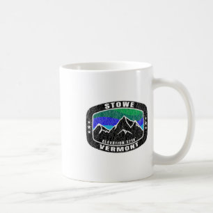 Stowe Vermont T Shirt Distressed Skiing Tee Ski Sn Coffee Mug