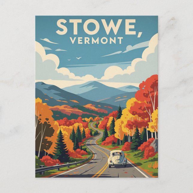 Stowe Vermont Travel Postcard (Front)