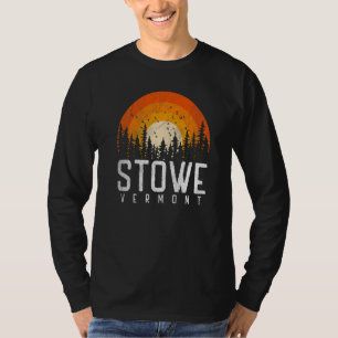 Stowe Vermont V Vintage 70s 80s 90s Retro City T-Shirt
