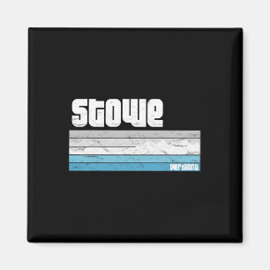 Stowe Vermont Vt Retro Vacation Skiing Snowboardin Magnet
