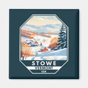 Stowe Vermont Winter Vintage Magnet