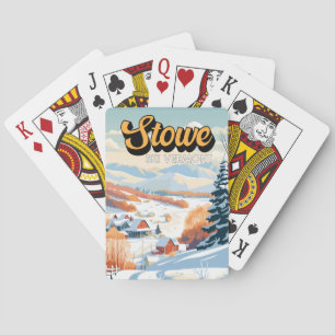 Stowe Vermont Winter Vintage Playing Cards