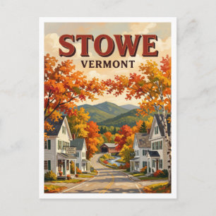 Stowe Village Vermont Postcard